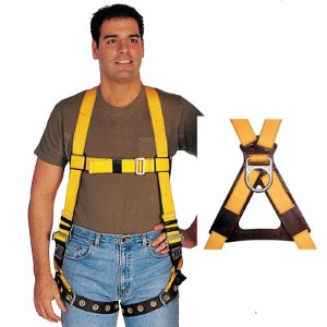 Prevent fall injuries with a DBI SALA® Delta No-Tangle™ Full Body Vest Style Fall Protection Harness with Tongue Buckle Leg Straps and Back D-Ring