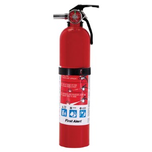 Rechargeable, affordable First Alert® multipurpose fire extinguisher