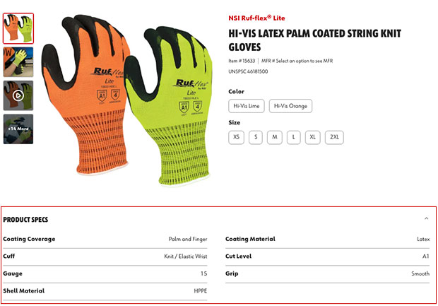 Easier Access to Product Specifications